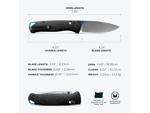 Benchmade Bugout Knife - Carbon Fiber