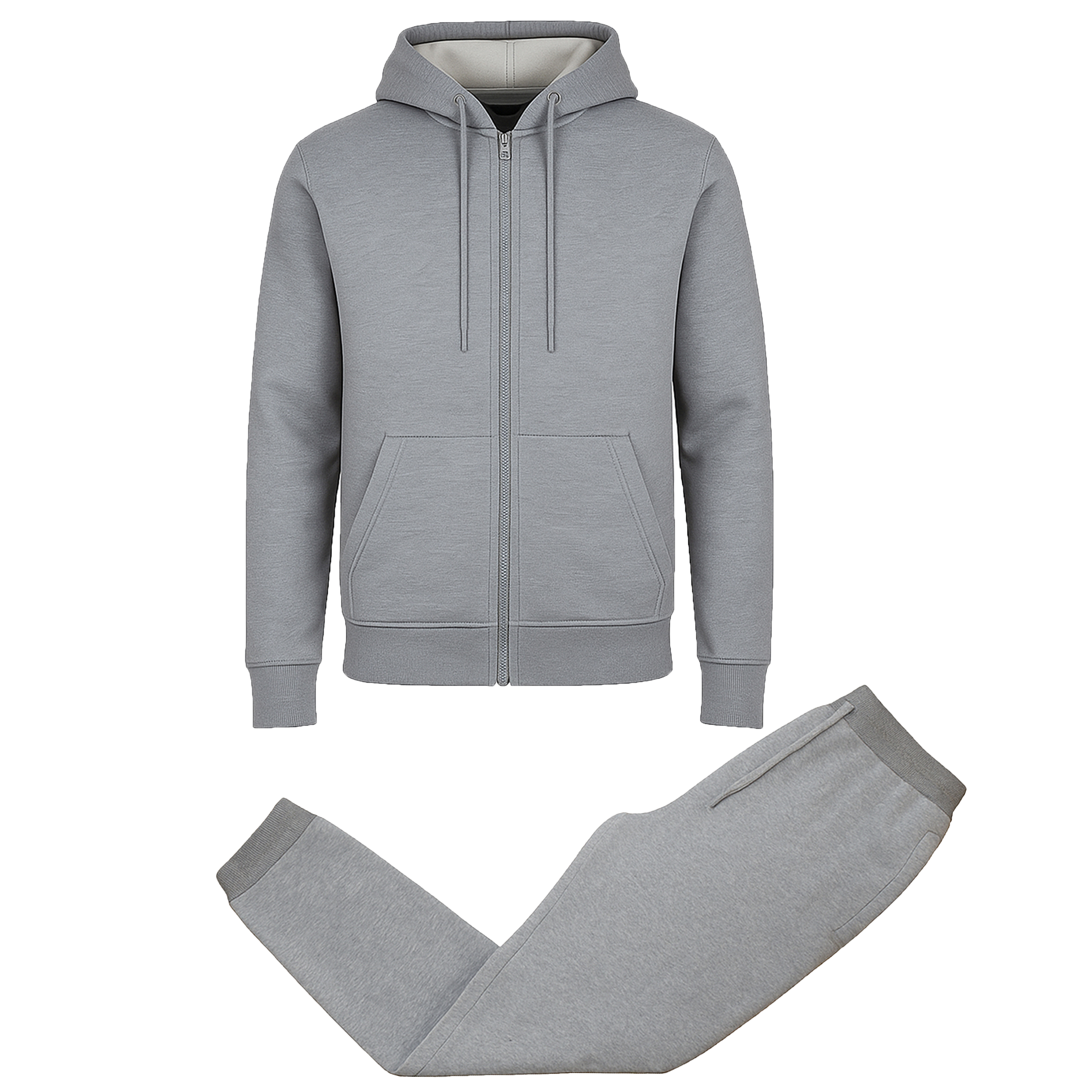 Mens Fleece-Lined Zip Hoodie & Jogger Set - Gallery 25