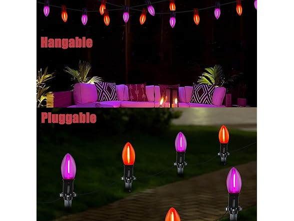 19.5Ft LED Halloween Pathway Lights Outd