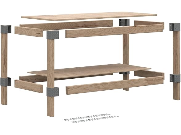 Heavyweight 2' x 4' Do-It-Yourself Workbench Kit,Gray