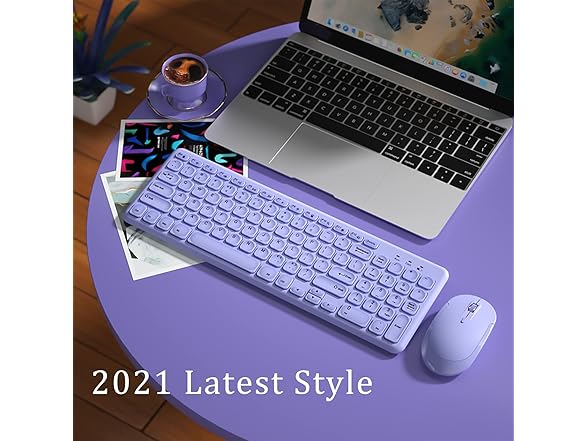 Arcwares Wireless Keyboard & Mouse Combo, Purple