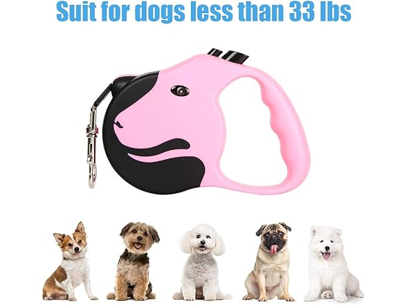Emoly Upgraded Retractable Dog Leash