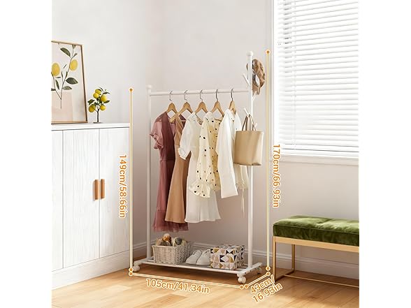 Small Clothes Racks for Hanging Clothes Black
