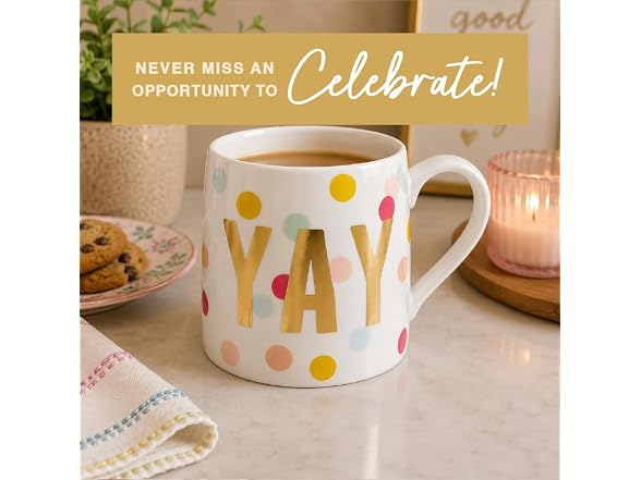 Coffee Mug, 20-Ounce, White Yay