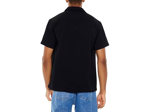Forever 21 (L) Textured Short-Sleeve Shirt