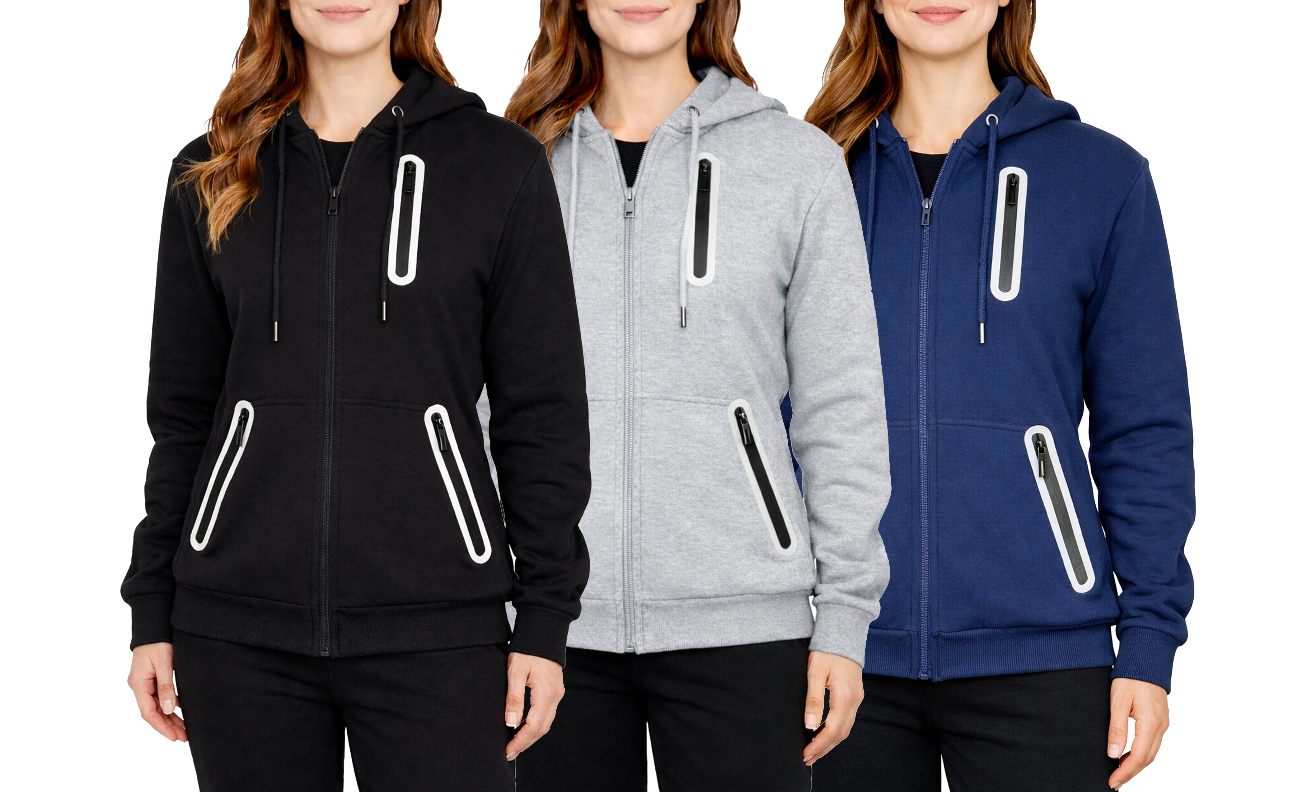 Womens Fleece-Lined Tech Zip Hoodie - Gallery 6