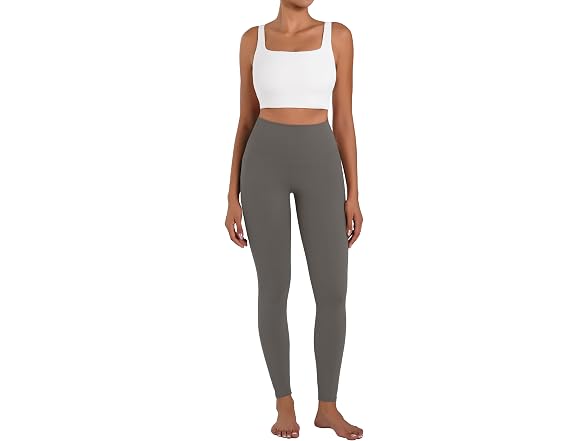 Sunzel Womens Leggings 28in L Charcoal Grey W/Pockets