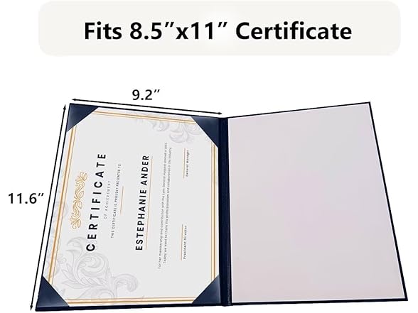 Smooth Leather Imprinted Diploma Holder