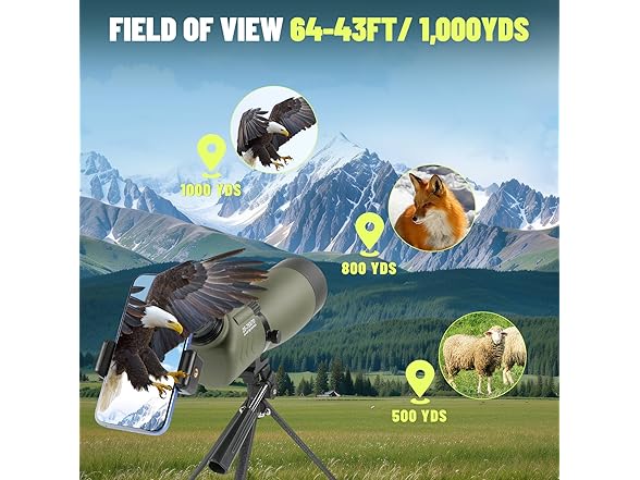 25-75x70 HD Spotting Scope with BAK4 Prism FMC Lens