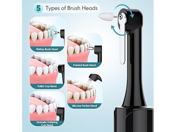 Rechargeable Tooth Polisher Black