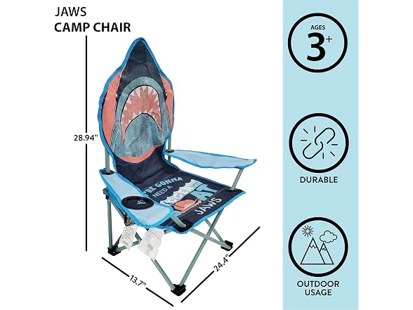 Jaws Figural Folding Camp Chair for Kids