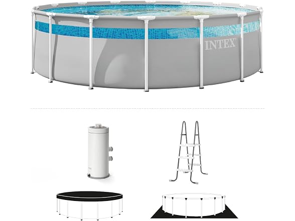 INTEX Prism Frame Clearview Premium Above Ground Pool Set