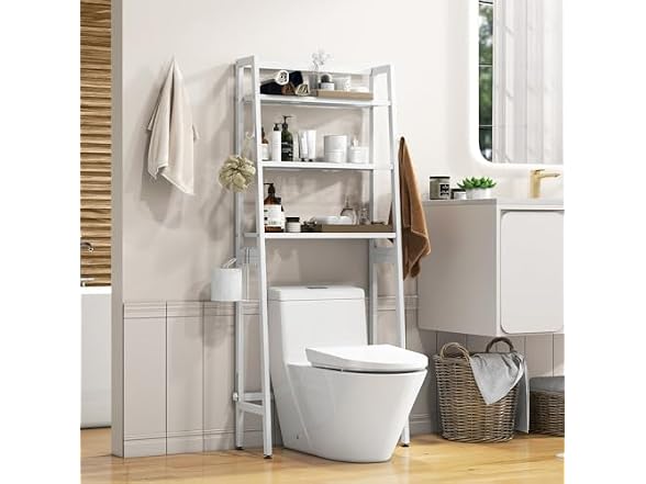 Nightcore 3-Tier Over Toilet Shelf White