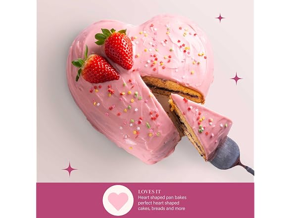 Paris Hilton Heart Shaped Nonstick Bakeware Set Pink