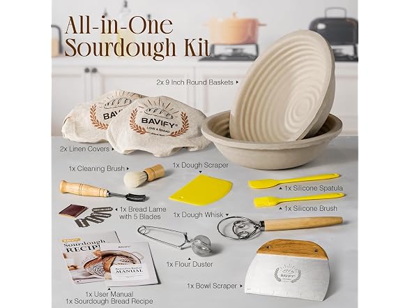 Sourdough Starter Kit, Banneton Bread