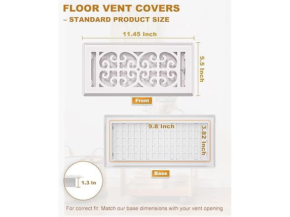 VE NI SCC Decorative White Floor Vent Covers