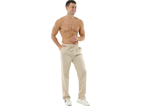 HOEREV Men Casual Beach Trousers
