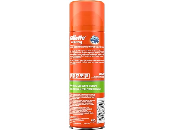 Gillette Fusion5 Ultra Sensitive Shave Gel, 7 Ounce