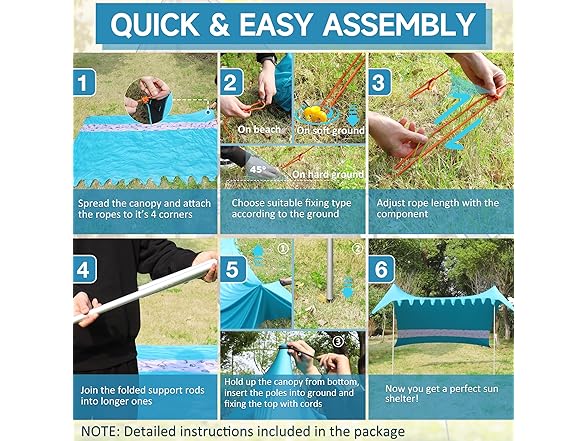 VILLEY Beach Tent Sun Shelter UPF50+ 5 Person