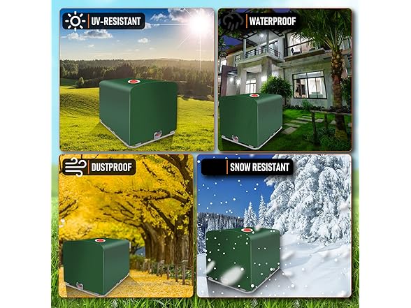 DTNESS IBC Tote Cover 275 Gallon Green