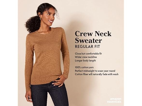 Womens Crewneck Sweater Lt Pink (XS)