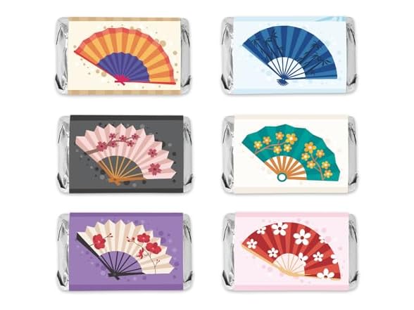 Folding Fans Candy Wrappers 54ct