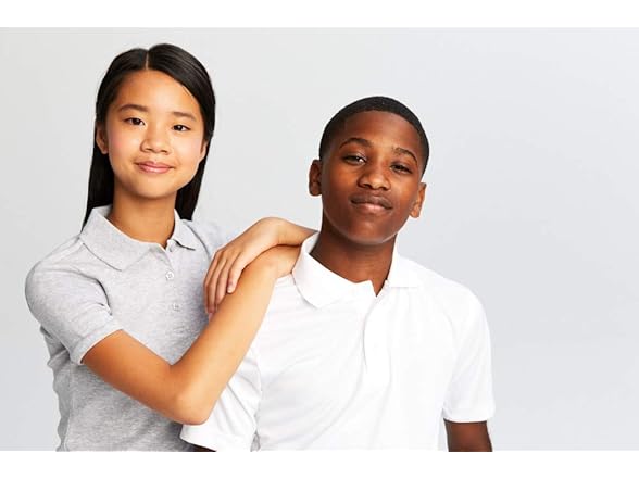 French Toast Girls (18-20) Grey Polo