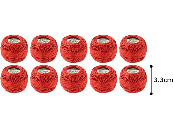 DMC Pearl Cotton Balls, Size 8, Medium Coral