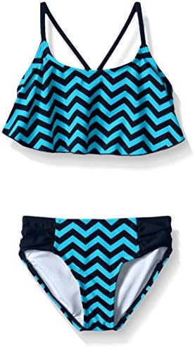 Kanu Surf Toddler Girls Alexa Flounce Bikini Swimsuit, Blue, 3T
