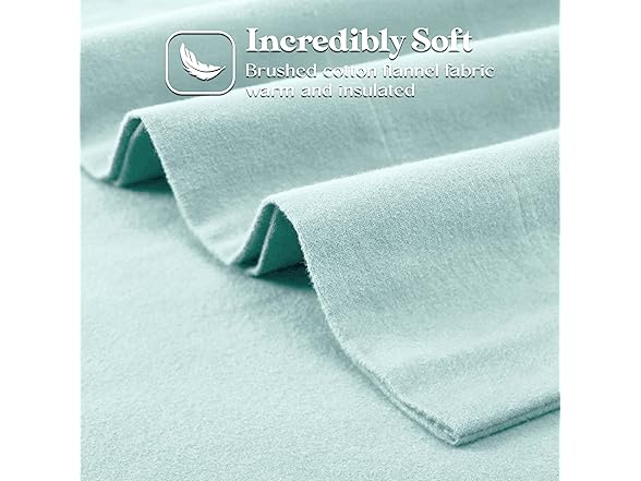 Superior Solid Flannel Cotton Pillowcases, Pillow Case 2Pk