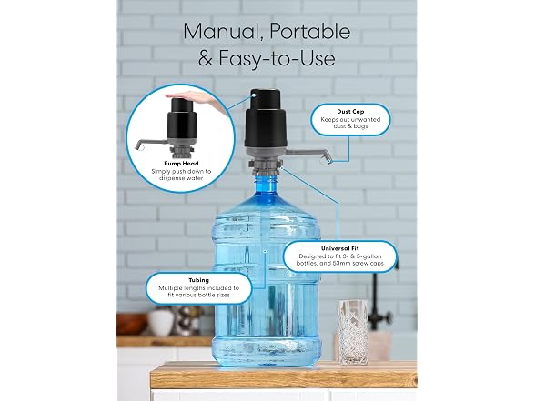 Brio Universal Water Bottle Pump | Manual Water Pu
