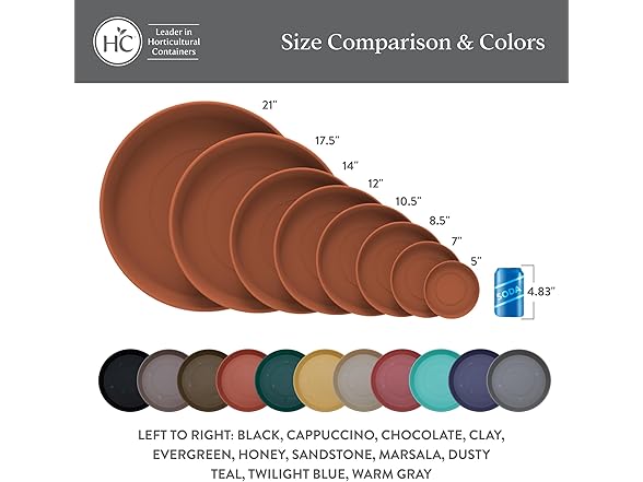 HC Companies Durable Plant Tray 17.5-in Twilight Blue