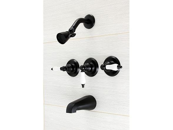 Kingston KB230PL Tub and Shower Faucet, Matte