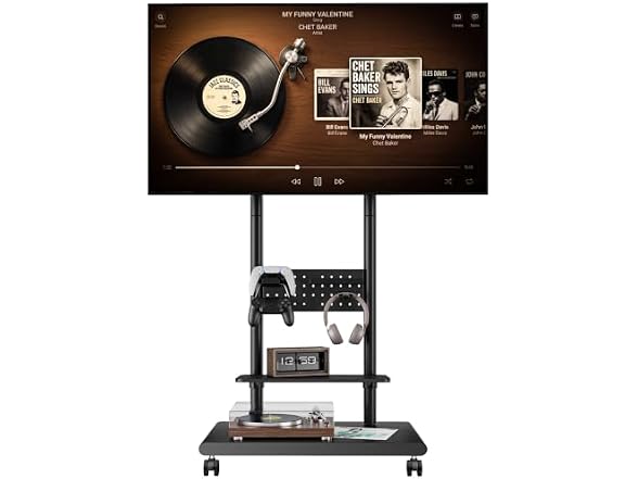 ECOTINY Rolling TV Stand 37-75" - Black