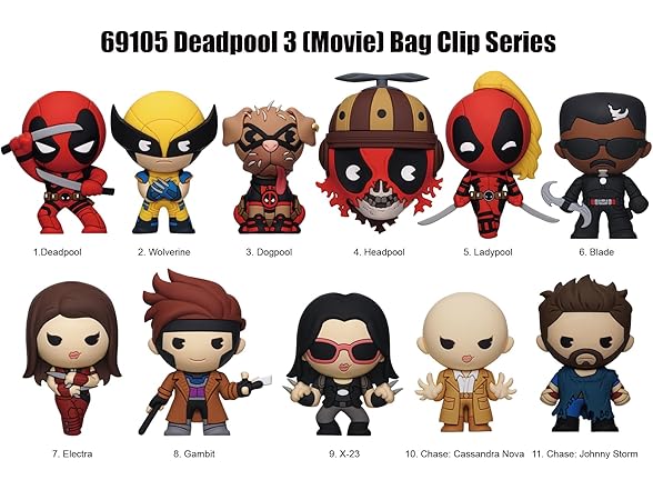 Marvel Deadpool Movie 3D Foam Bag Clip Blind Bag
