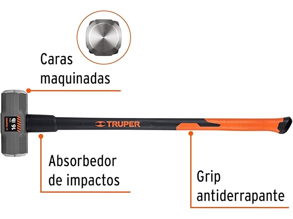 TRUPER MD-12F Sledge Hammers, 36" Fiber - Gallery 2