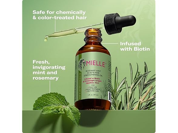 (2 Pack) Mielle Organics Rosemary & Mint Hair Oil