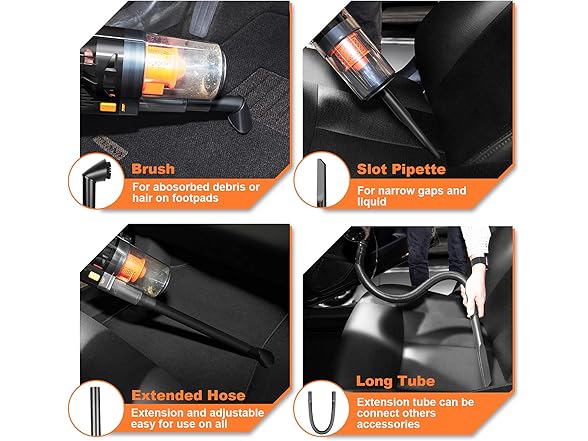 CherylonCar CC-SV-11-ORANGE CherylonCar Car Vacuum, Portab