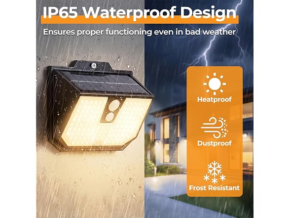 Brightever 8-Pack Solar Motion Sensor Outdoor Lights