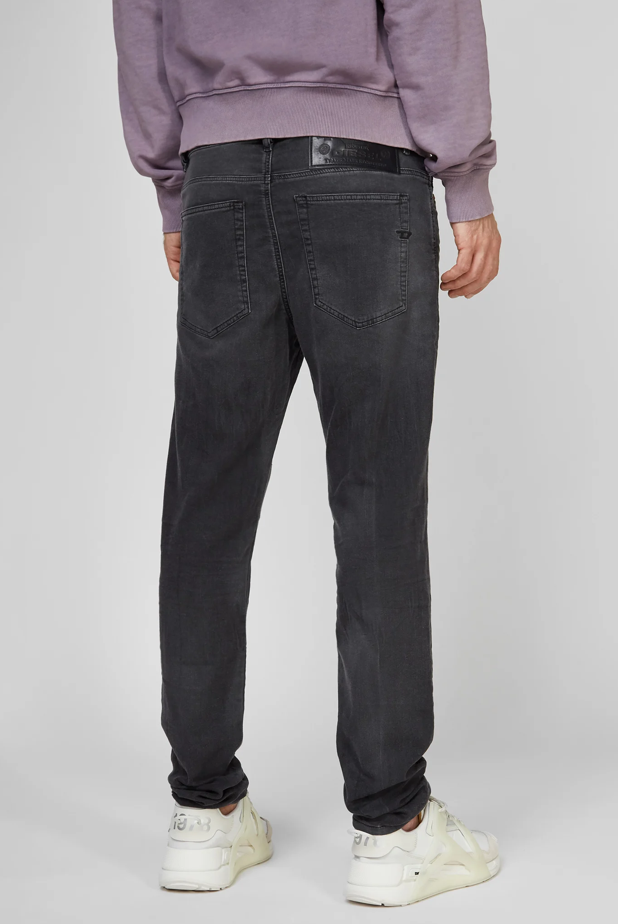 Diesel Mens Skinny Fit Jogger Denim Jeans (Black) - Gallery 4