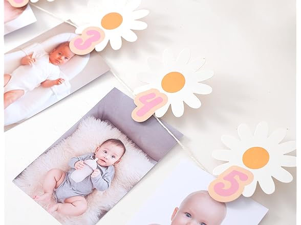 YOUAME 1-12 Month Daisy Garland Baby