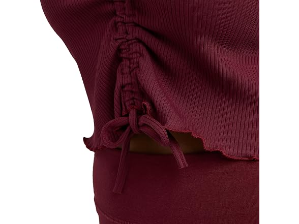 Hanes Women Originals Rib Shirred Crop Top
