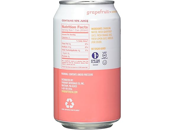 Spindrift Grapefruit Sparkling Water 12oz