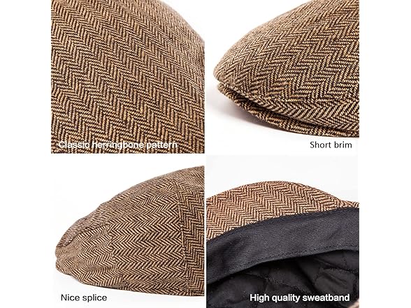 LADYBRO 2Pack Adjustable Newsboy Cap Ivy