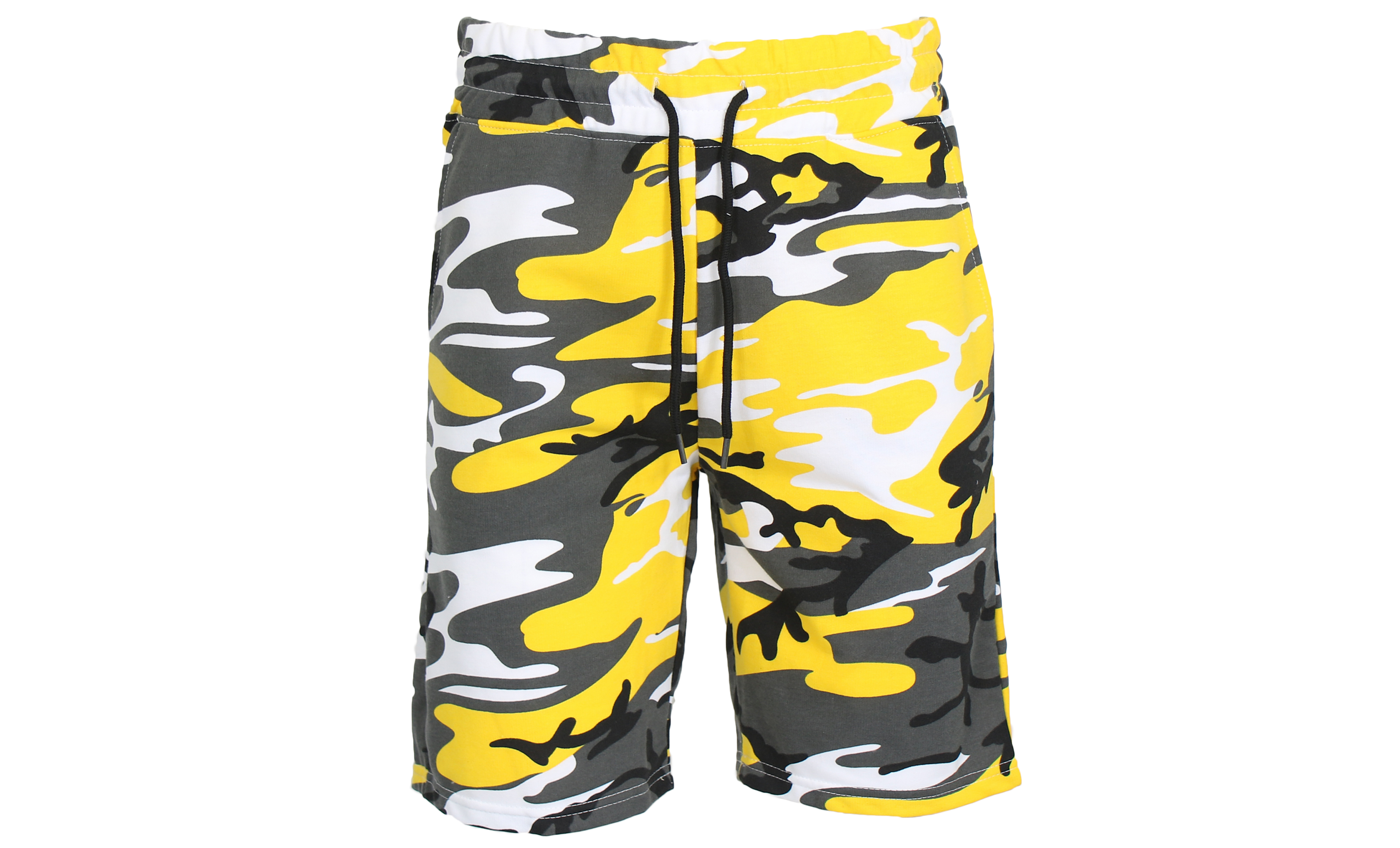 1 & 3Pk Mens French Terry Camo Shorts - Gallery 24