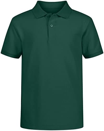 IZOD Boys' School Uniform S/S Pique Polo, Hunter, 10-12