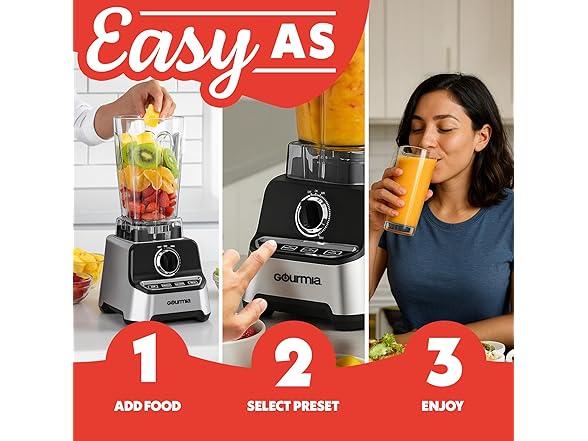 Gourmia Heavy Duty Countertop Blender 