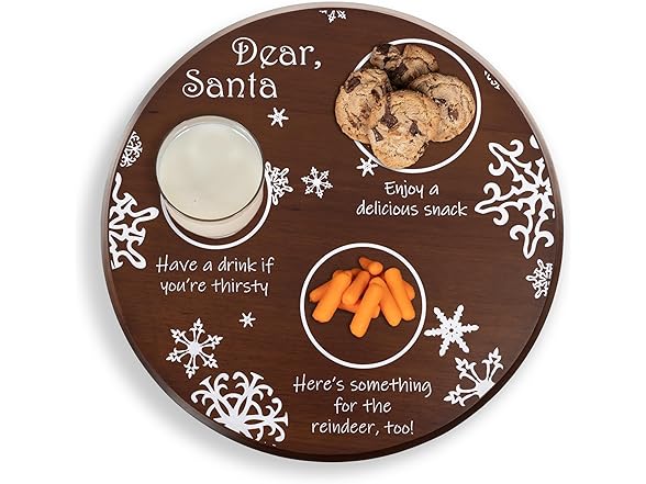 PICNIC TIME Dear Santa Cookie and Milk Plate