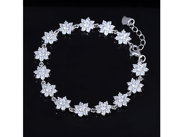 Genuine Crystal Flower Bracelet
