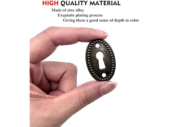 24 Keyhole Covers Zinc Alloy w/Screws